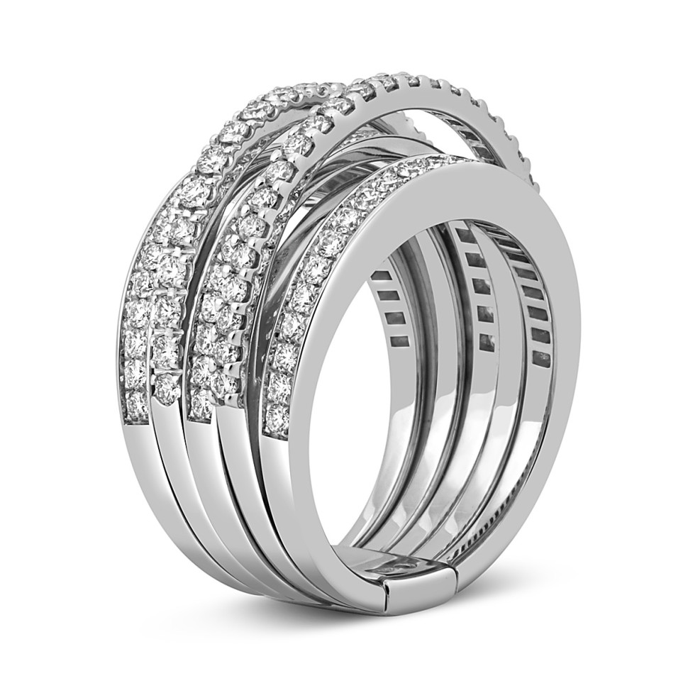 Кольцо из белого золота с бриллиантами 