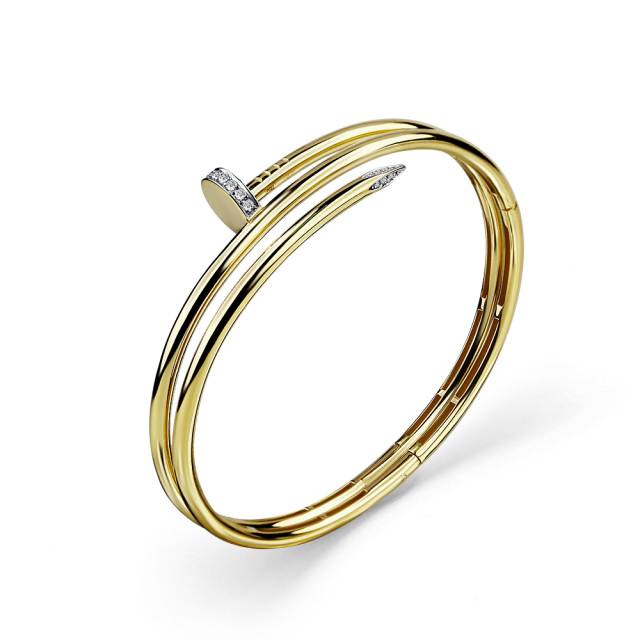 Браслет из жёлтого золота с бриллиантами (057448)