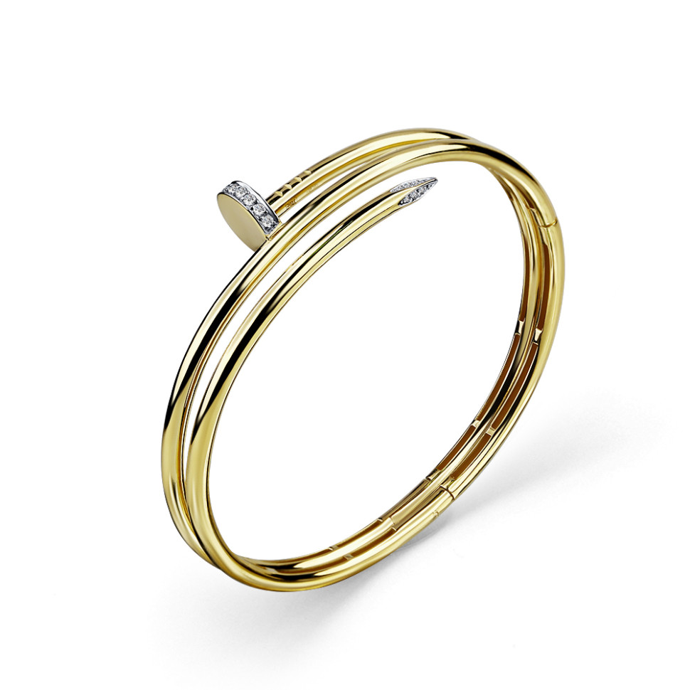 Браслет из жёлтого золота с бриллиантами (057448)