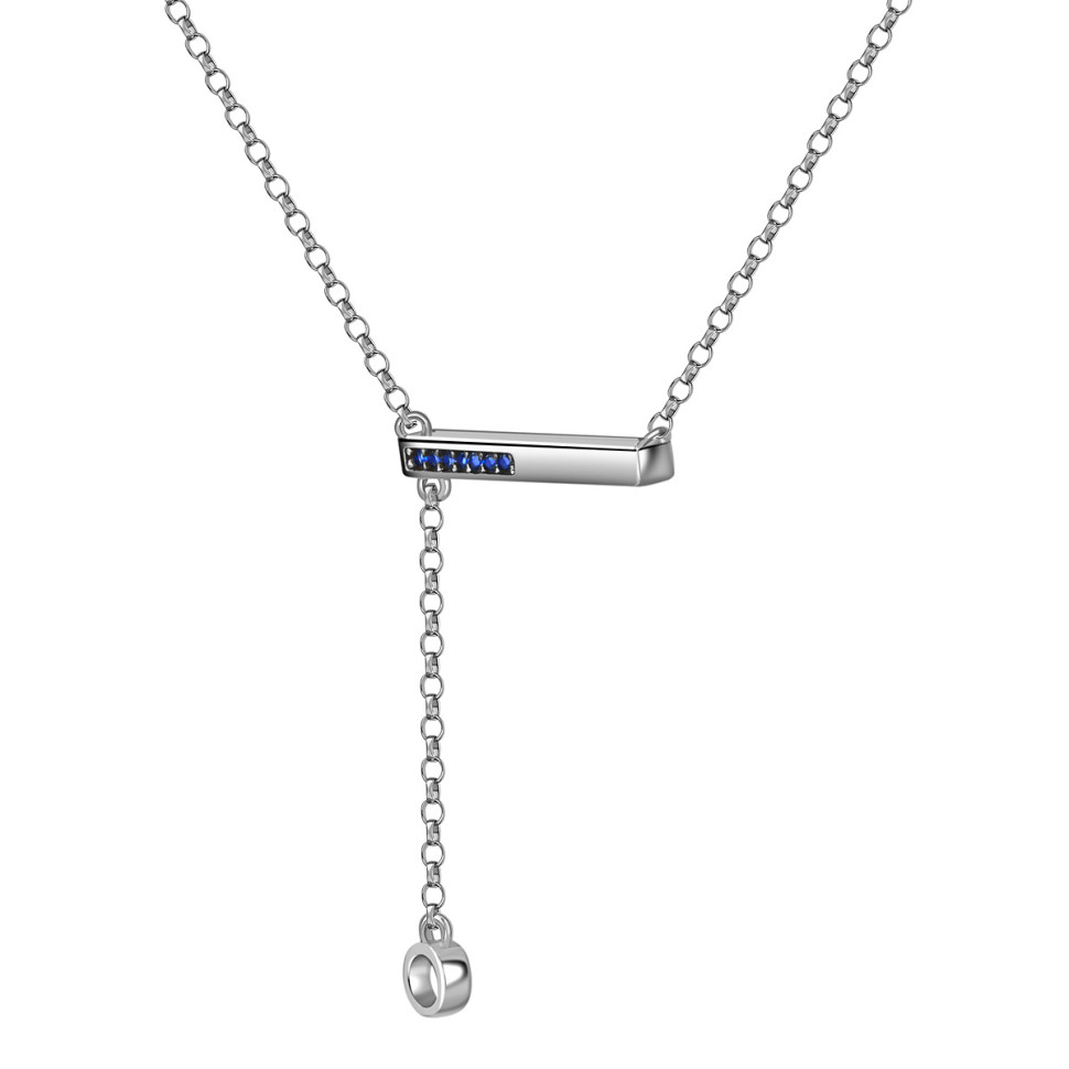 Колье из белого золота с фианитами (057966)