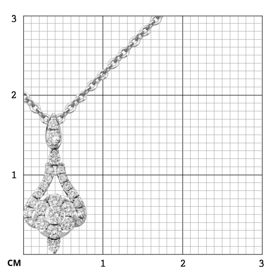 Колье из белого золота с бриллиантами (032172)