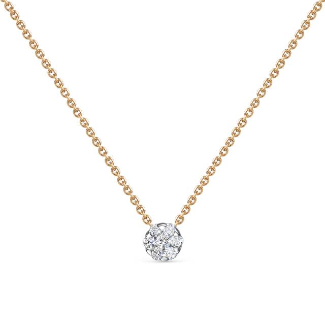 Колье из красного золота с бриллиантами (054031)