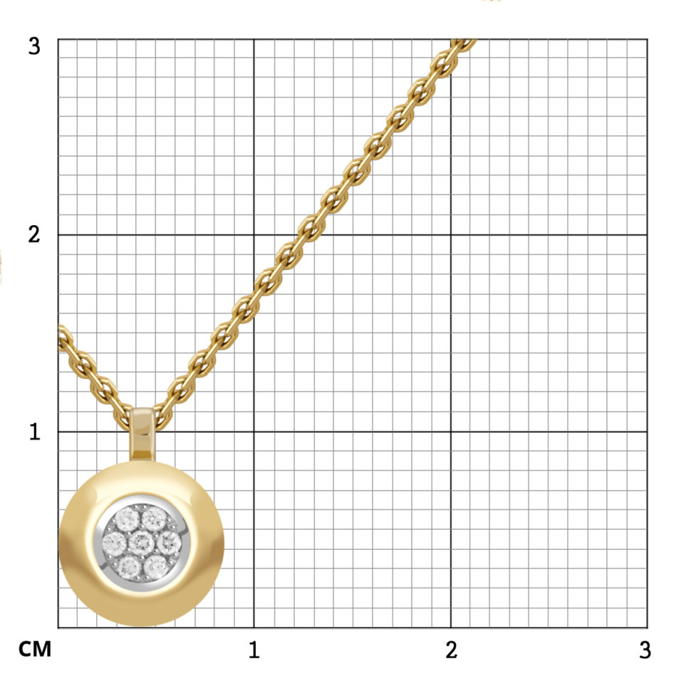 Колье из жёлтого золота с бриллиантами (040642)