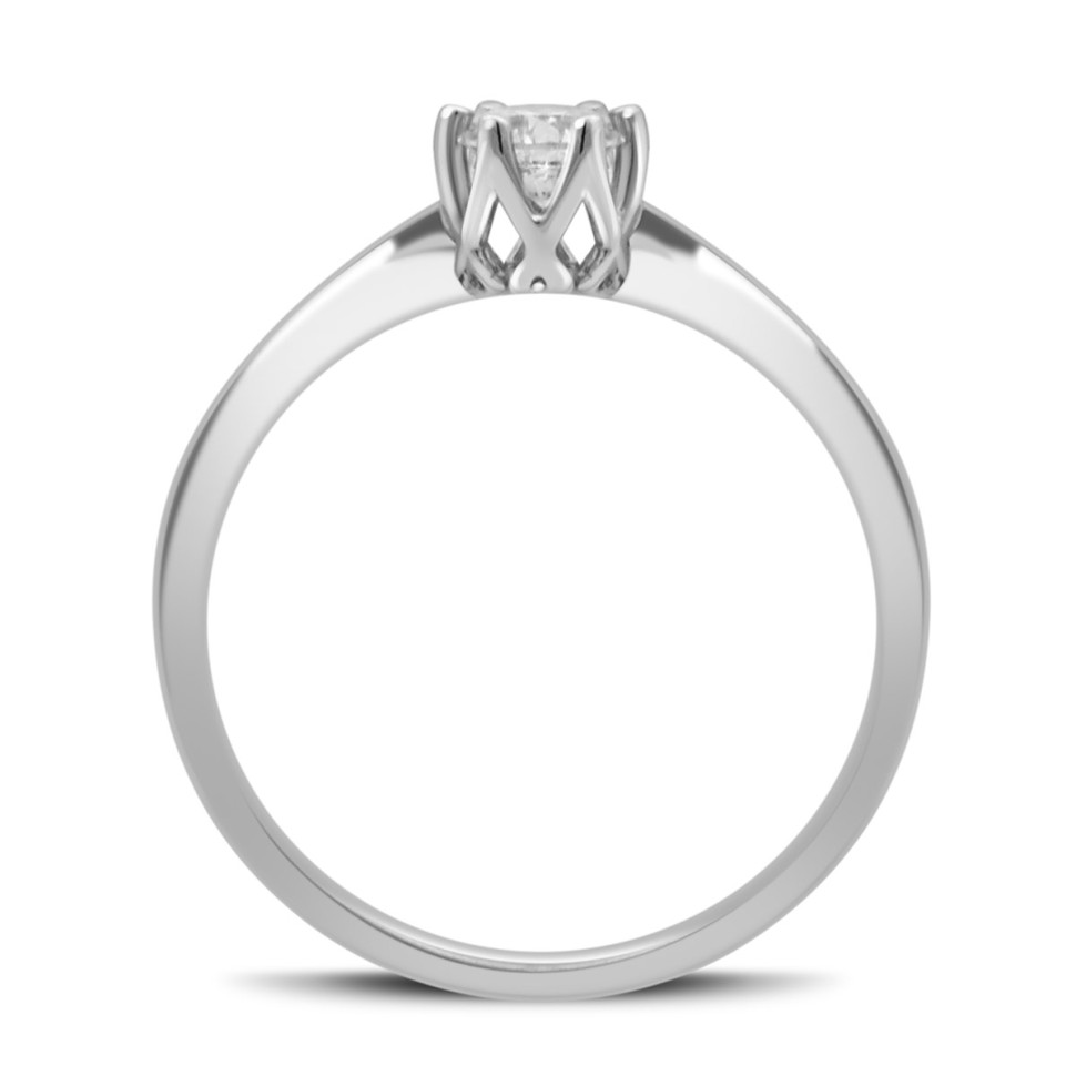 Помолвочное кольцо из белого золота с бриллиантом (029171)