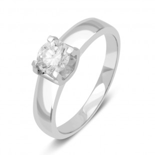 Помолвочное кольцо из платины с бриллиантом (044461)