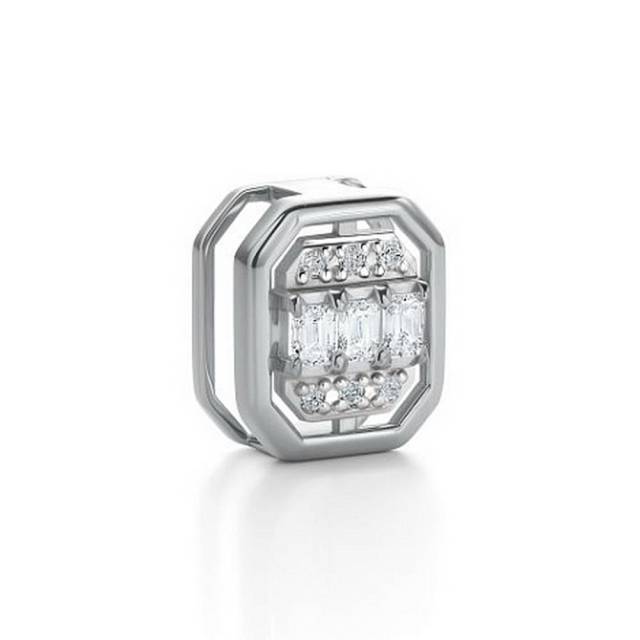 Кулон из белого золота с бриллиантами (059480)