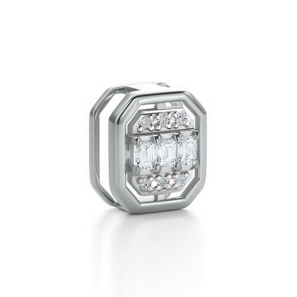 Кулон из белого золота с бриллиантами (059480)