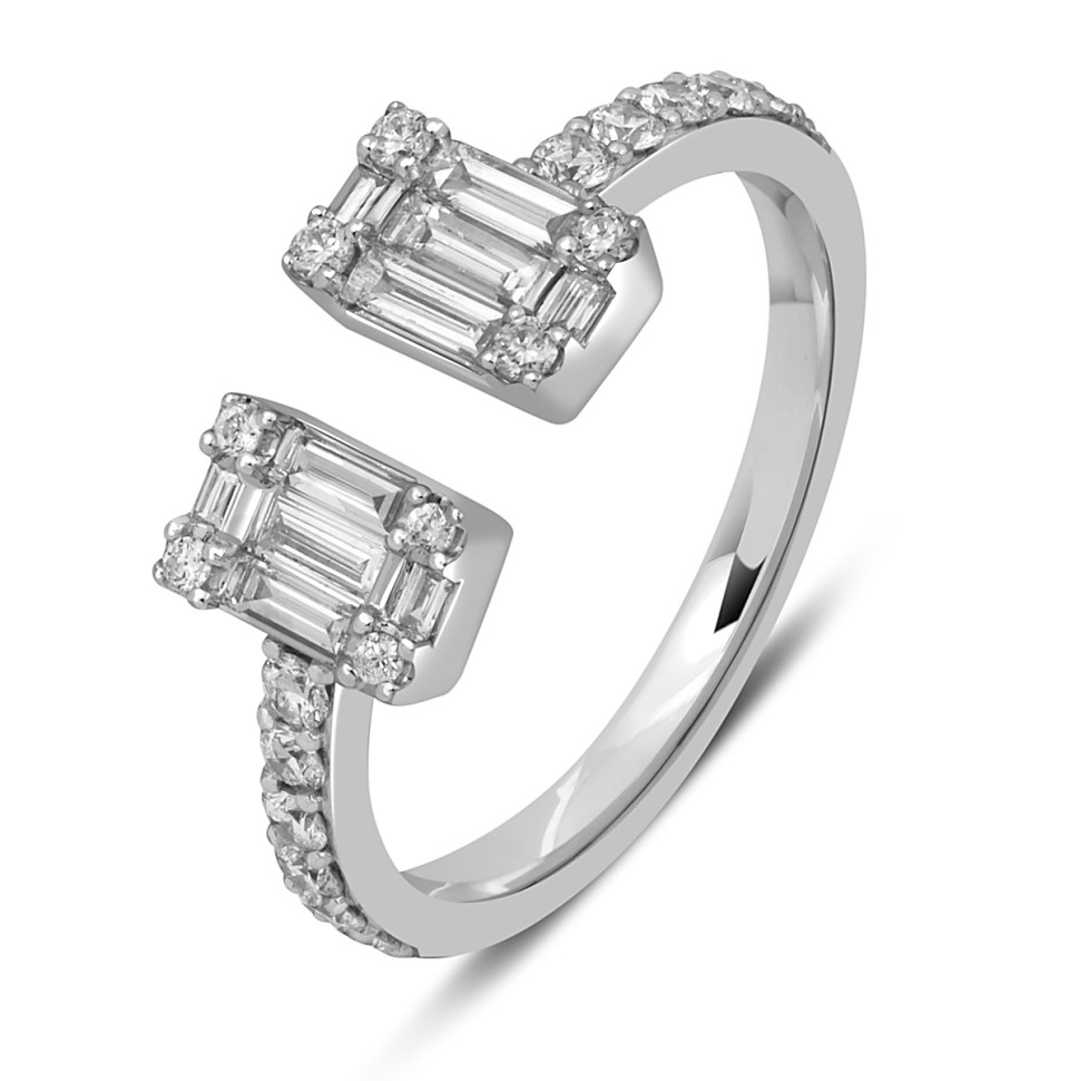 Кольцо из белого золота с бриллиантами 