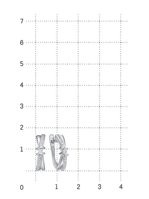 Серьги из платины с бриллиантами (060620)