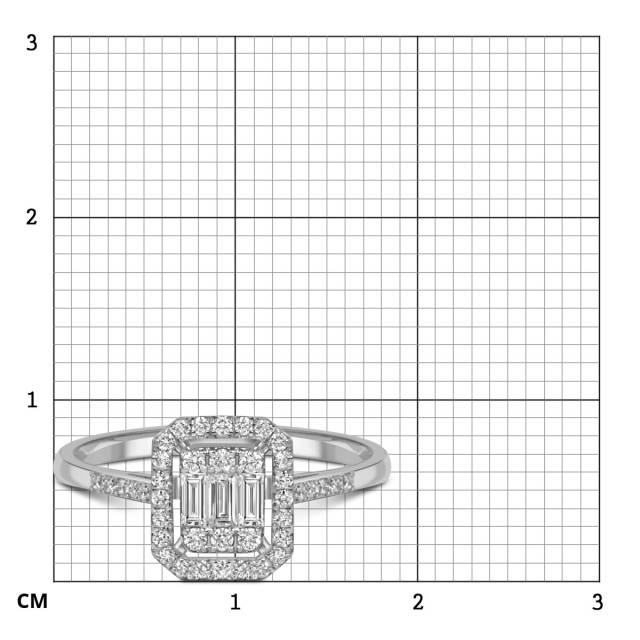 Кольцо из белого золота с бриллиантами (055592)