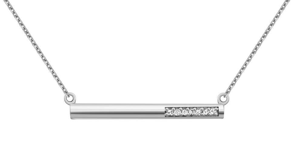 Колье из белого золота с бриллиантами (040555)