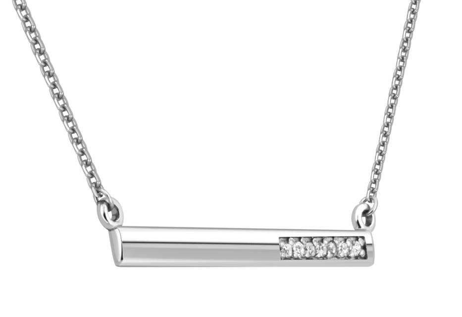 Колье из белого золота с бриллиантами (040555)