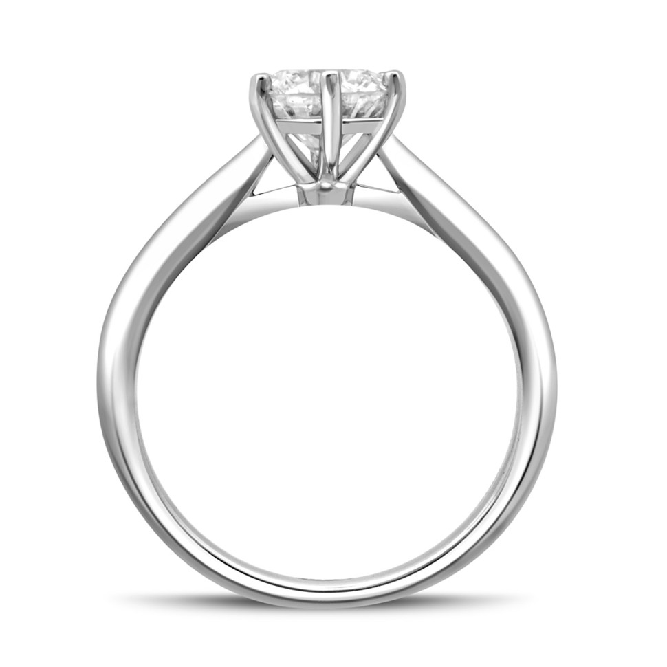 Помолвочное кольцо из белого золота с бриллиантом (027935)