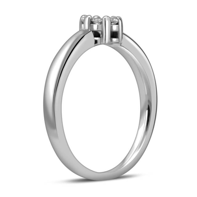 Кольцо из белого золота с бриллиантами (053491)