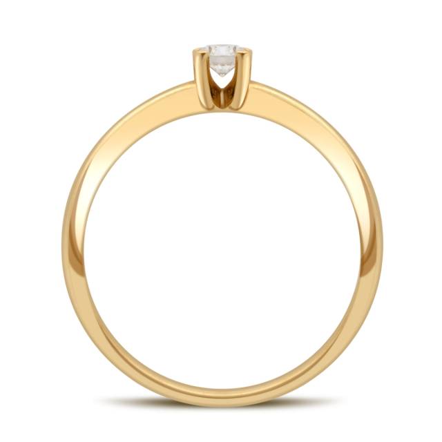 Помолвочное кольцо из жёлтого золота с бриллиантом (018425)