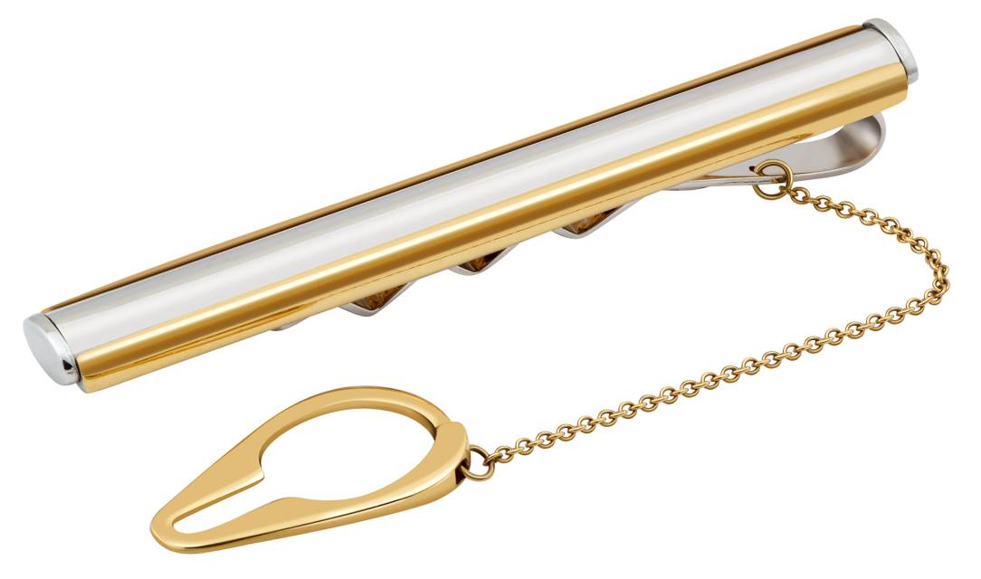Зажим для галстука из комбинированного золота (023025)