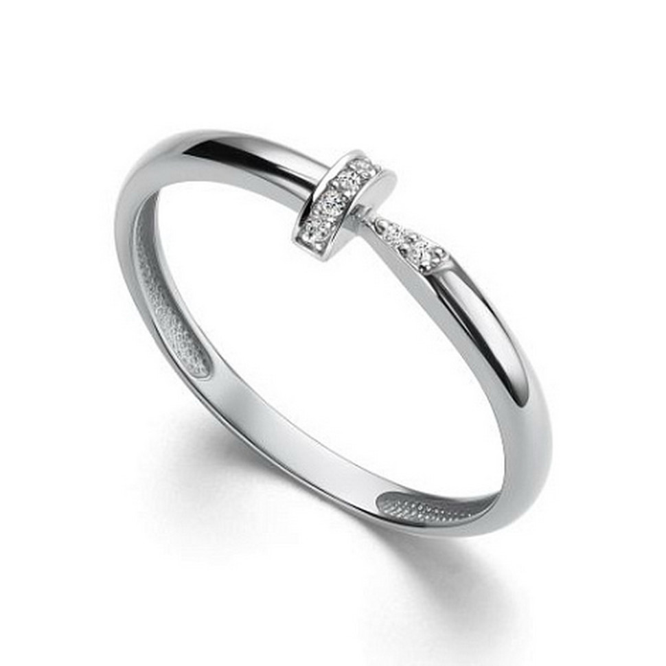 Кольцо из белого золота с бриллиантами (059469)