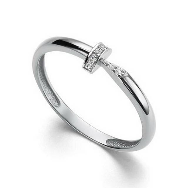 Кольцо из белого золота с бриллиантами (059469)