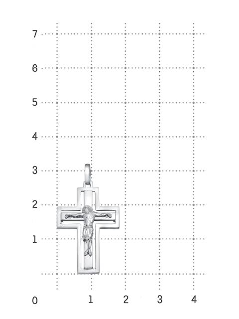 Кулон крест из платины  (060645)