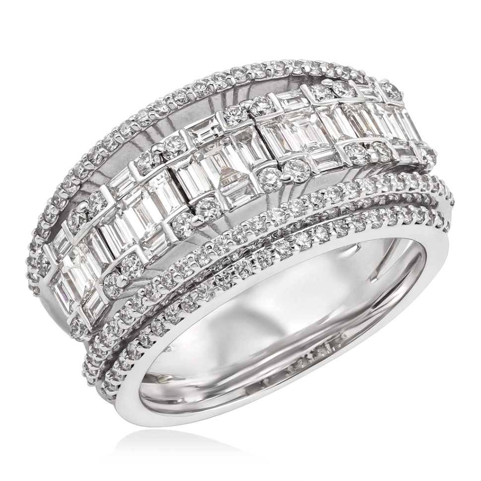 Кольцо из белого золота с бриллиантами  (055645)