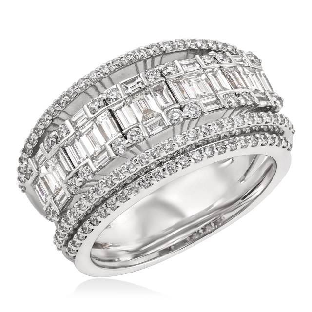 Кольцо из белого золота с бриллиантами  (055645)