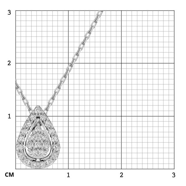 Колье из белого золота с бриллиантами (042669)