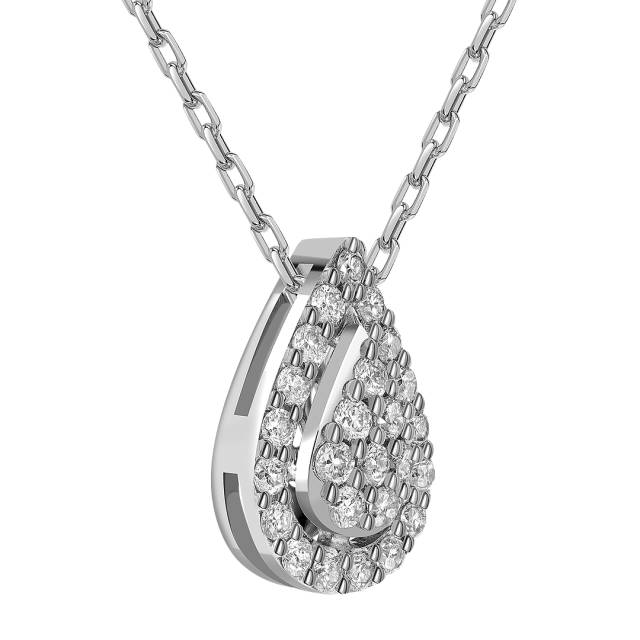 Колье из белого золота с бриллиантами (042669)