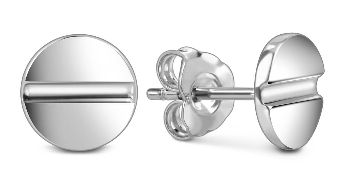 Серьги пусеты из белого золота (057944)