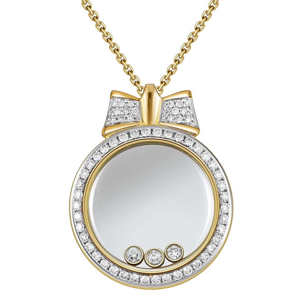 Колье из жёлтого золота с бриллиантами (052951)