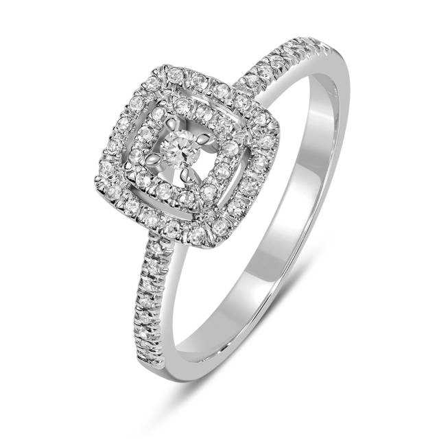 Кольцо из белого золота с бриллиантами (039592)