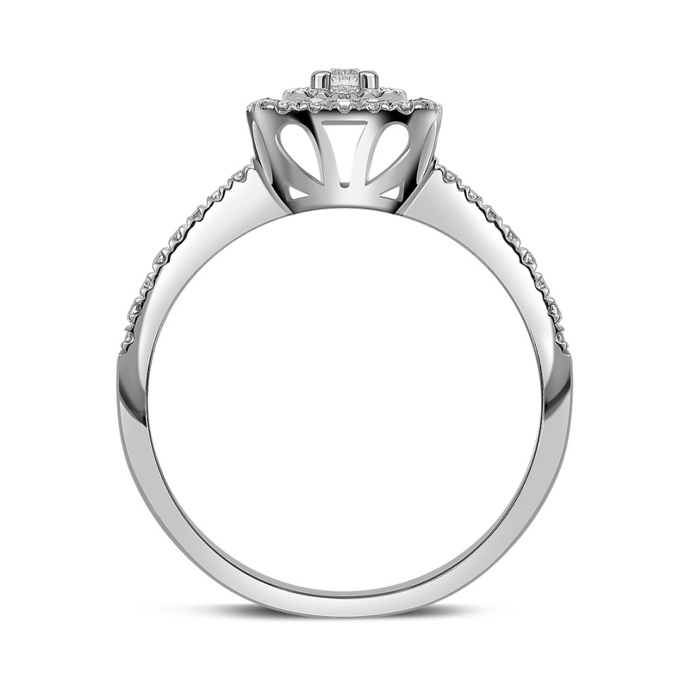 Кольцо из белого золота с бриллиантами (039592)