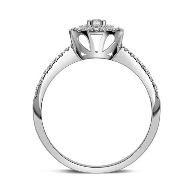 Кольцо из белого золота с бриллиантами (039592)