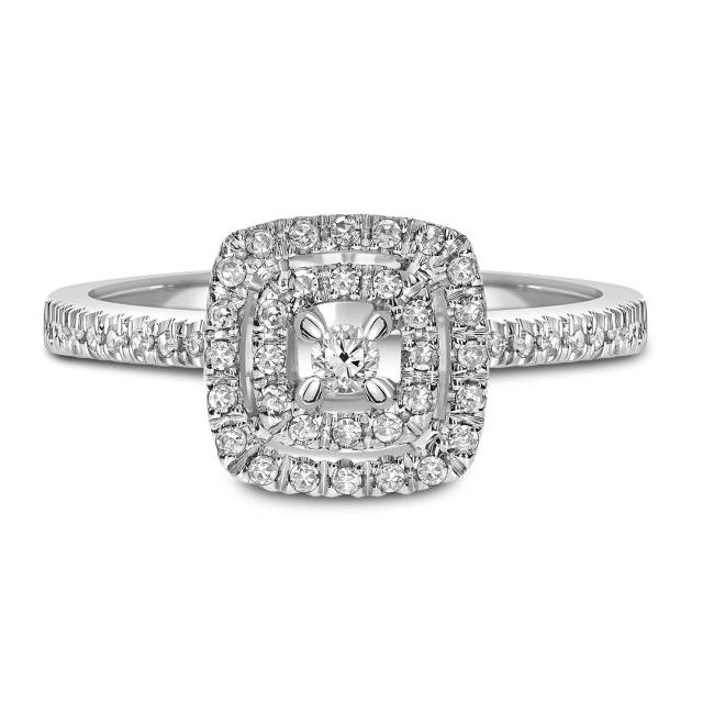 Кольцо из белого золота с бриллиантами (039592)