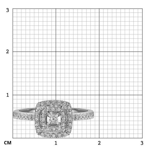 Кольцо из белого золота с бриллиантами (039592)
