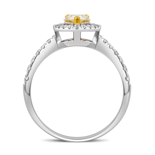 Помолвочное кольцо из белого золота с бриллиантами (051958)