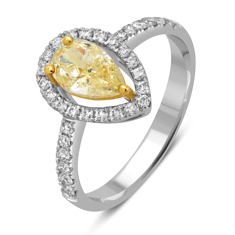 Помолвочное кольцо из белого золота с бриллиантами (051958)