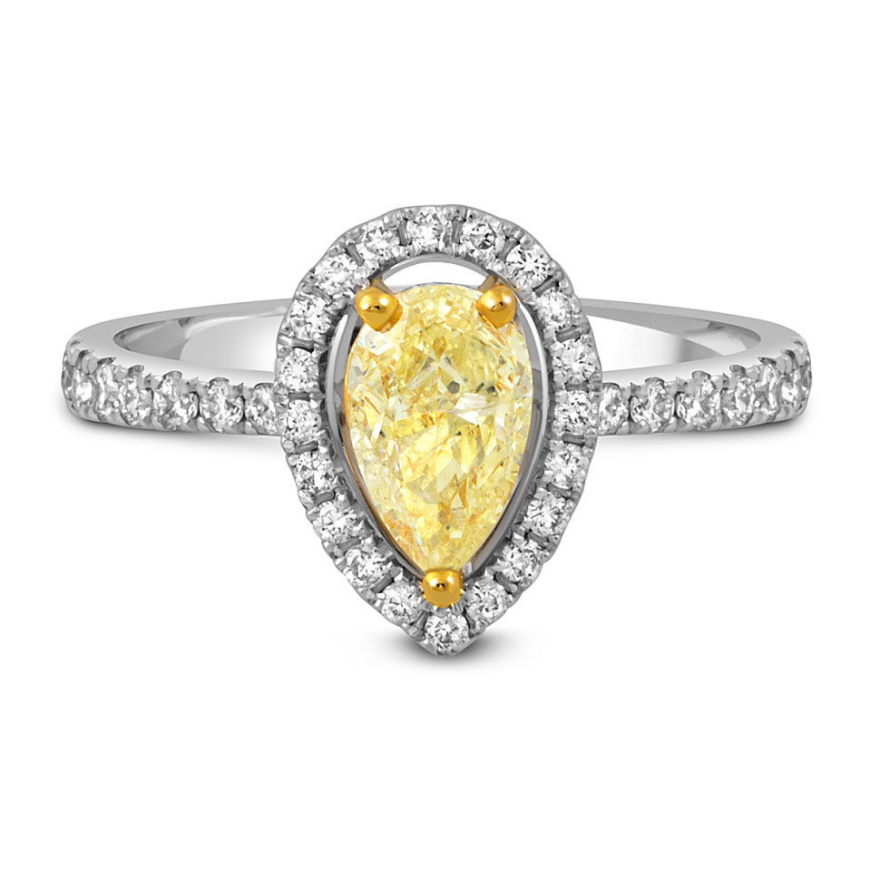 Помолвочное кольцо из белого золота с бриллиантами (051958)