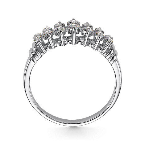 Кольцо из белого золота с бриллиантами (053694)