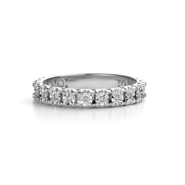 Кольцо из  белого золота с бриллиантами (064023)