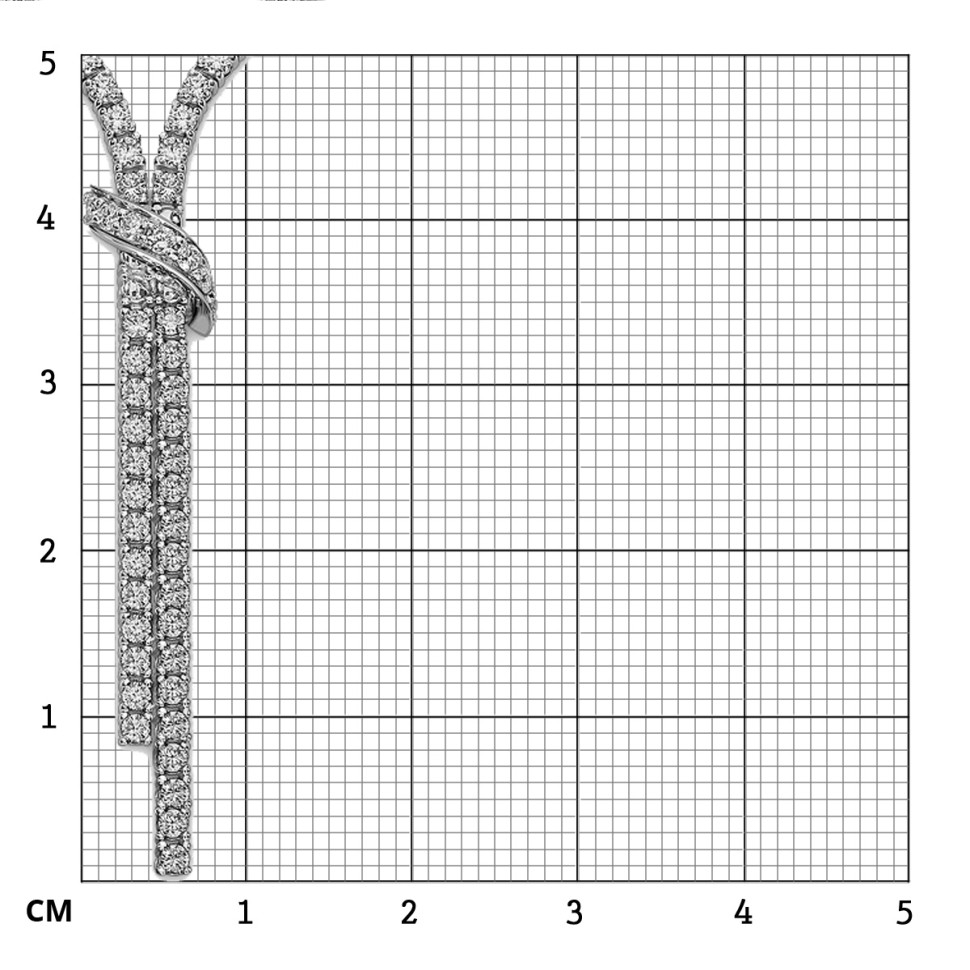 Колье из белого золота с бриллиантами (061607)