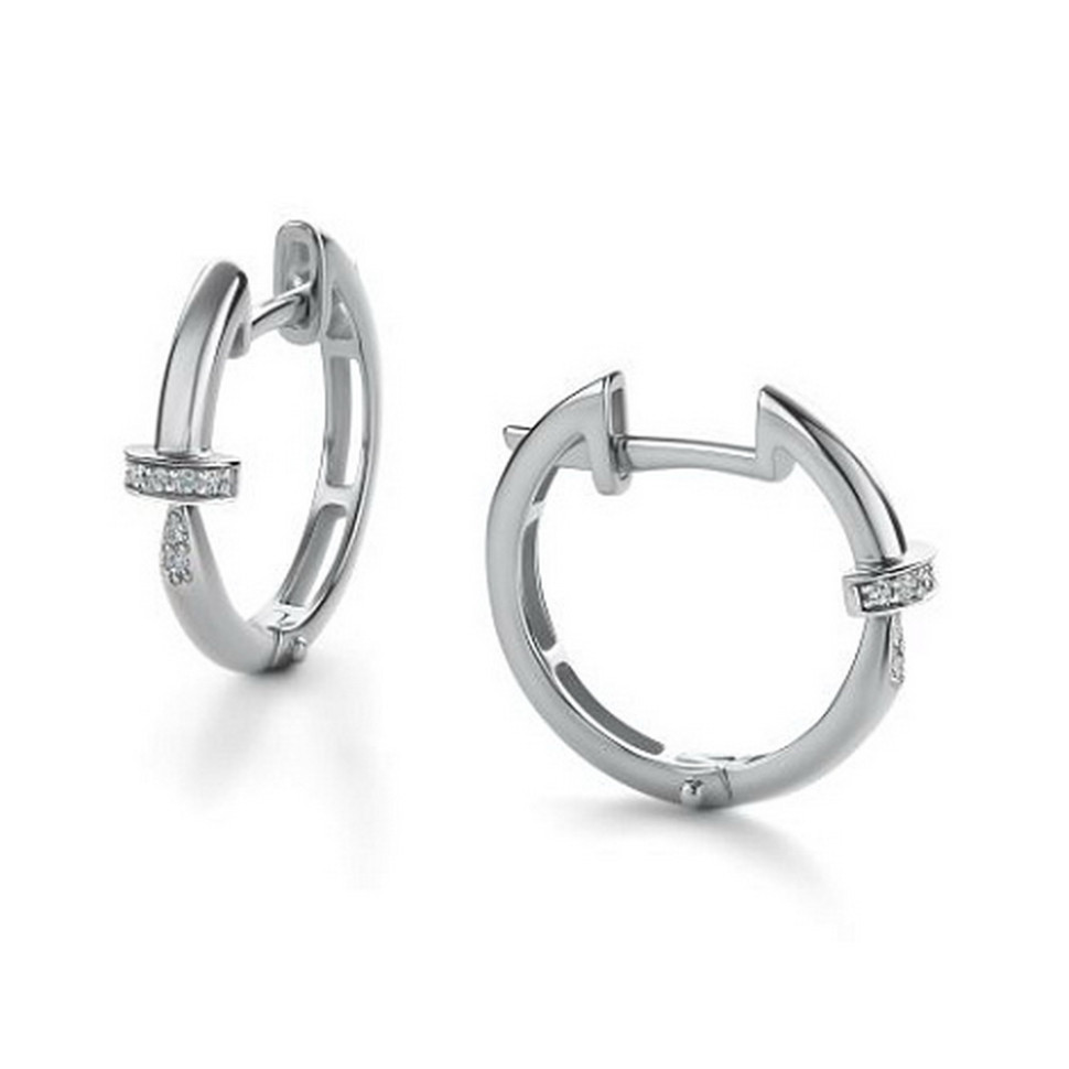 Серьги из белого золота с бриллиантами (059476)
