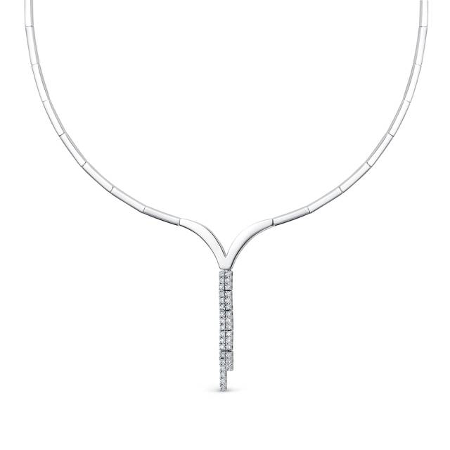 Колье из белого золота с бриллиантами (060396)