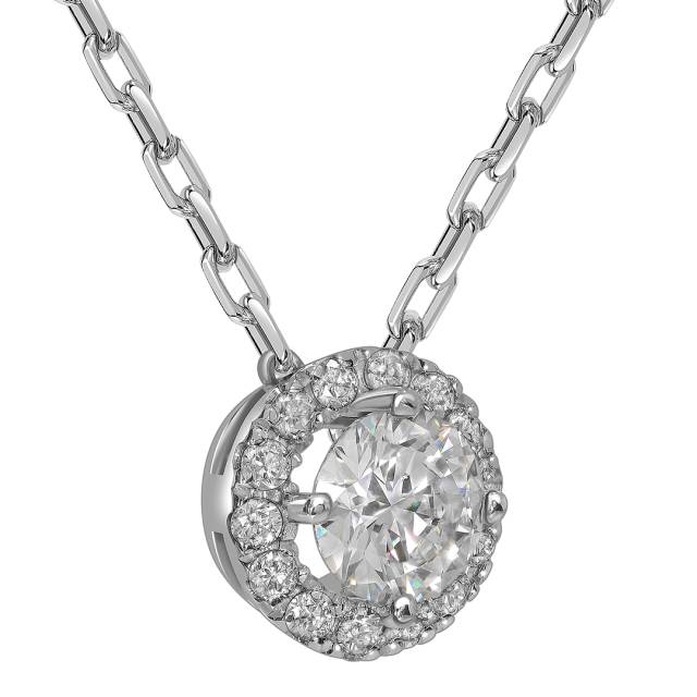 Колье из белого золота с бриллиантами (059125)