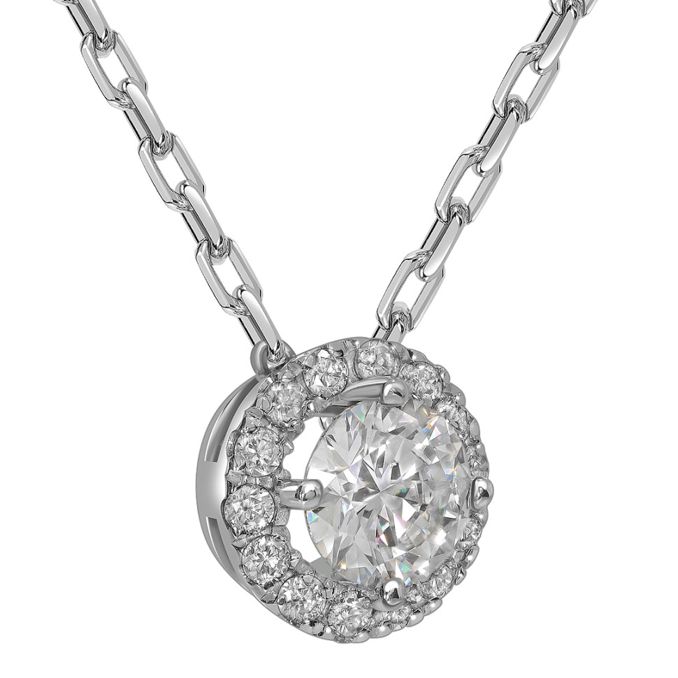 Колье из белого золота с бриллиантами (059125)