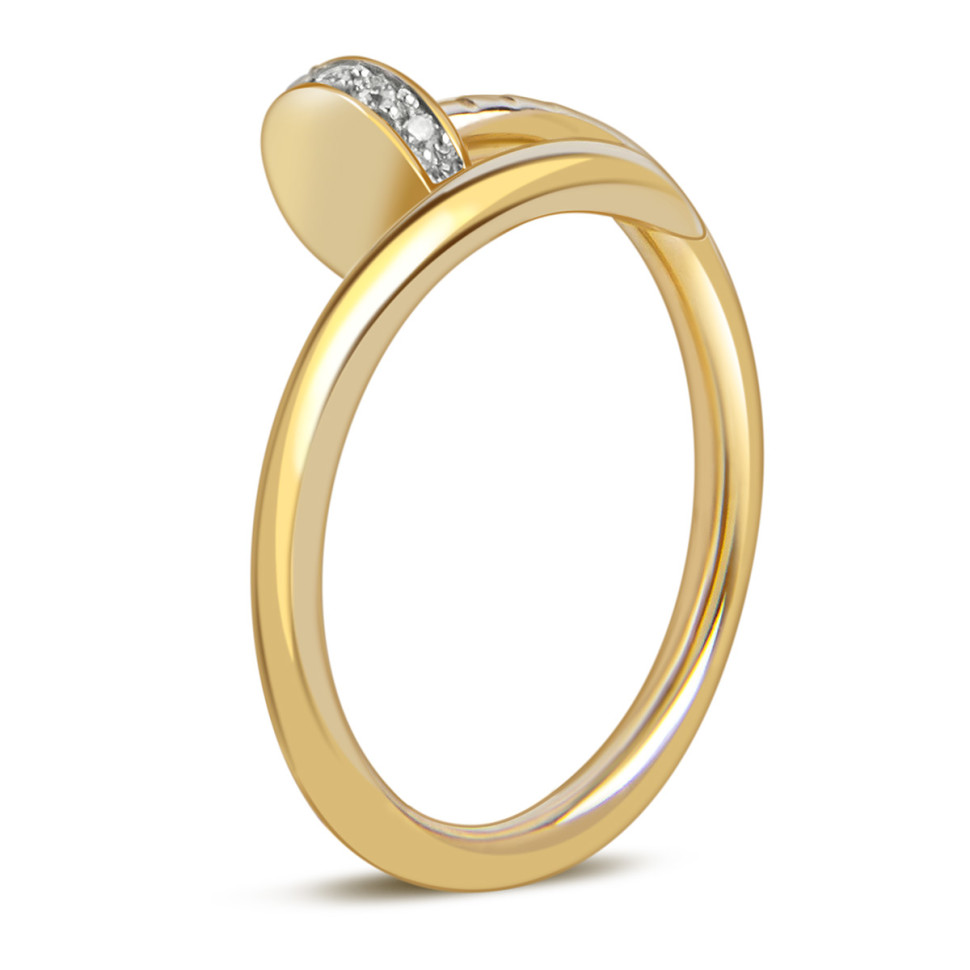 Кольцо из жёлтого золота с бриллиантами (059500)