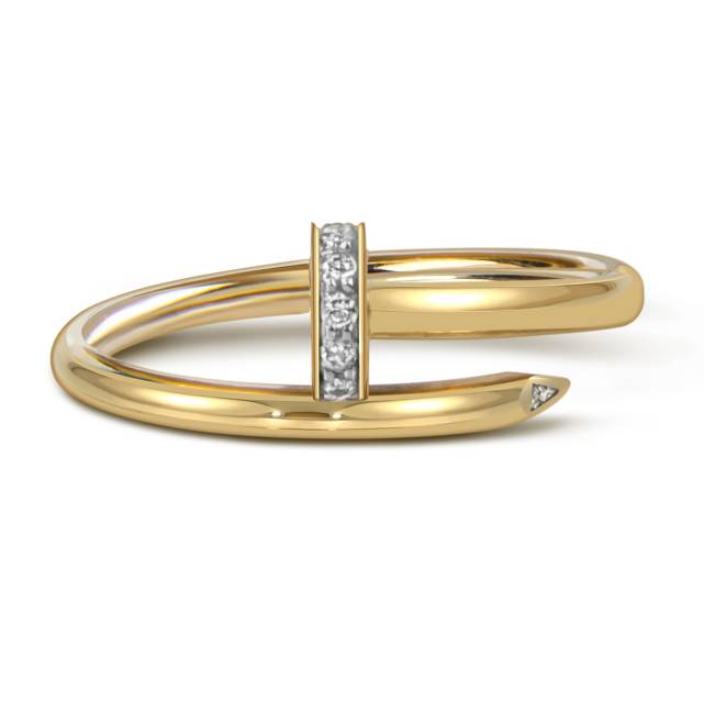 Кольцо из жёлтого золота с бриллиантами (059500)