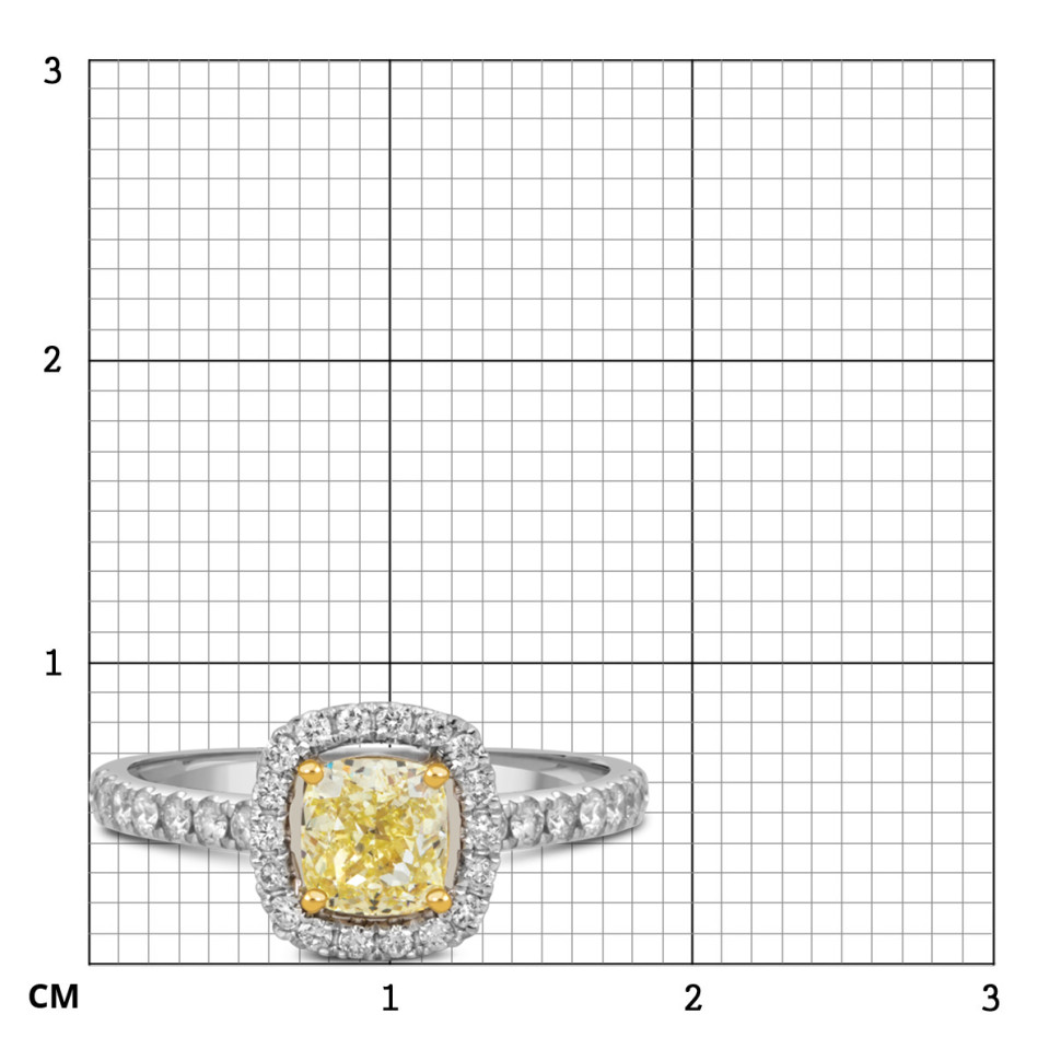Помолвочное кольцо из белого золота с бриллиантами (052529)
