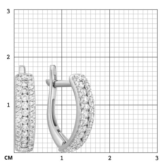 Серьги из белого золота с бриллиантами (032624)