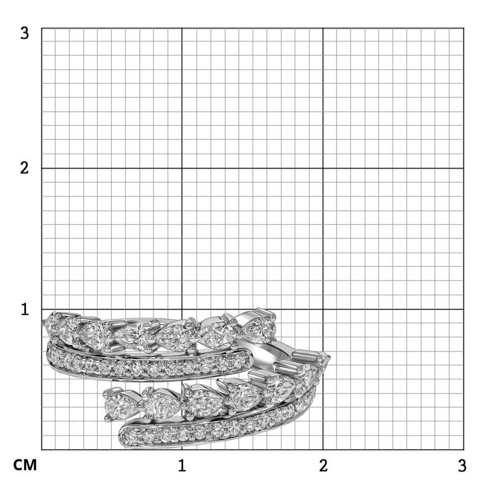 Кольцо из белого золота с бриллиантами  (063662)