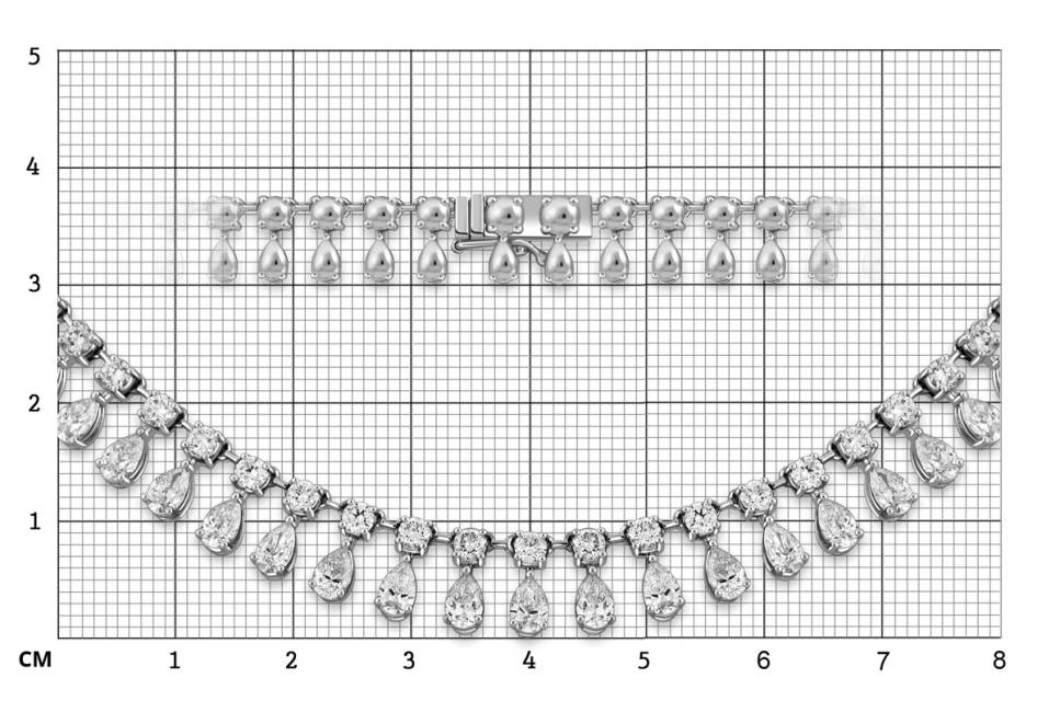 Колье из белого золота с бриллиантами (051981)